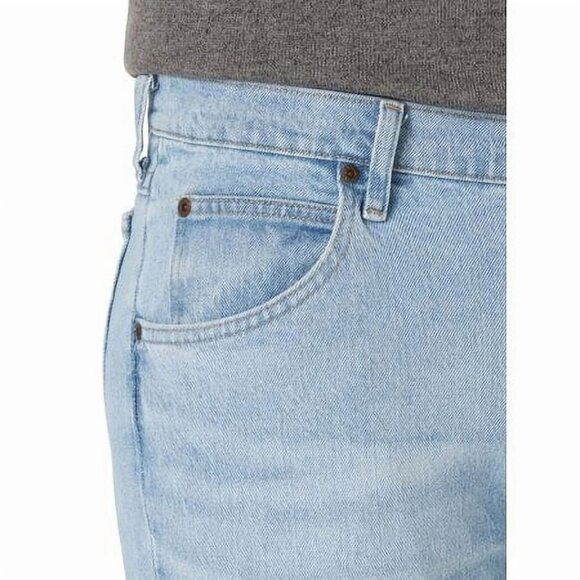 NWT W29 L30 Wrangler Regular Fit Flex Jeans Bleached Indigo Men’s Denim 29X30 - Picture 4 of 5
